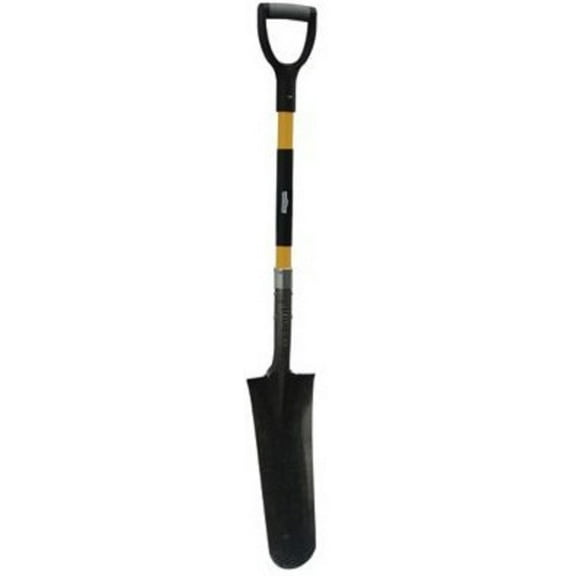 GroundWork YN-8SQ3-10FD Fiberglass Handle Drain Spade 30.7 Inch Black