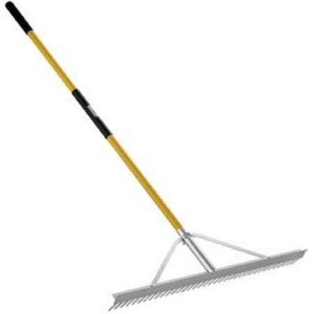 GroundWork YN-ALR004-36FL Aluminum Landscape Rake 36 Inch Yellow
