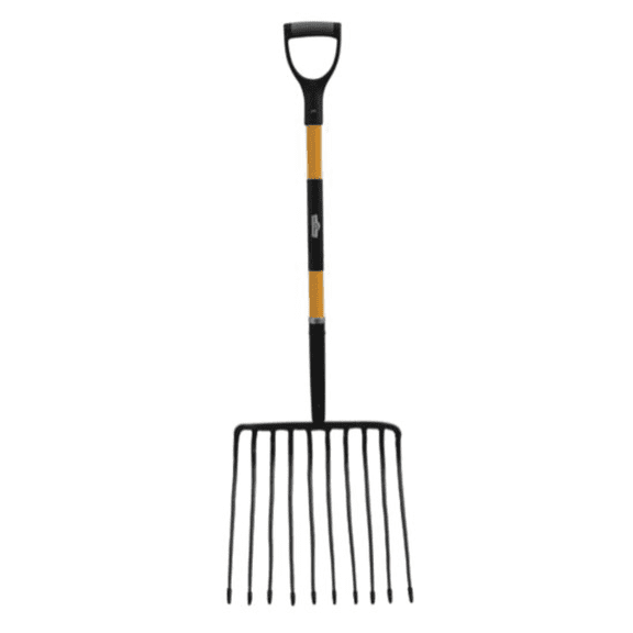 GroundWork YN-F-044FD 15 in. Carbon steel 10-Tine Pro Pitch Fork