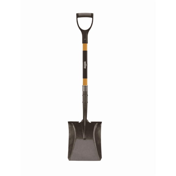 GroundWork YN-F3-32FD 31.7in Fiberglass Handle Pro Square Point Shovel w/ D-Grip