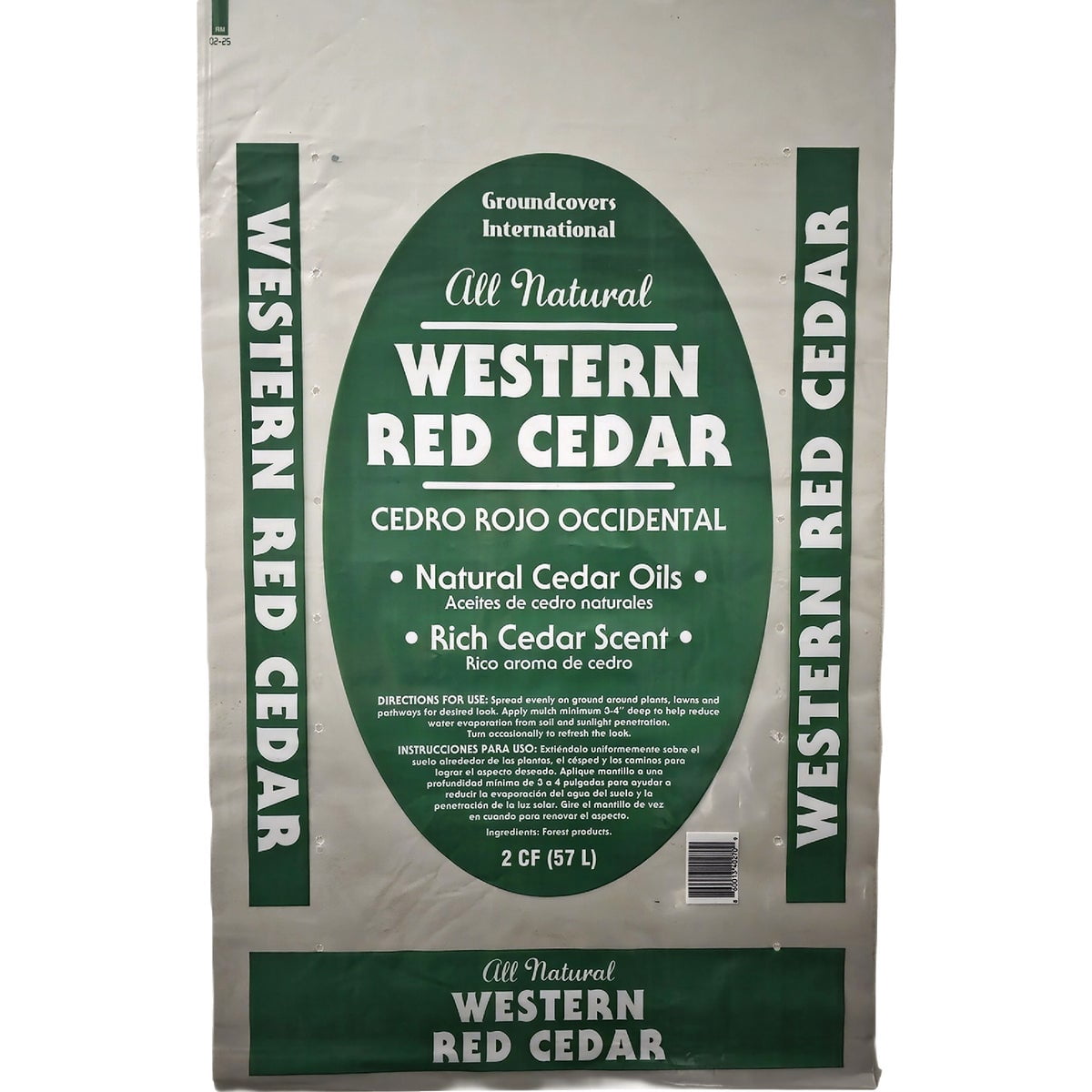 Groundcovers International 2 Cu. Ft. Shredded Western Red Cedar Mulch GCCED 2-85