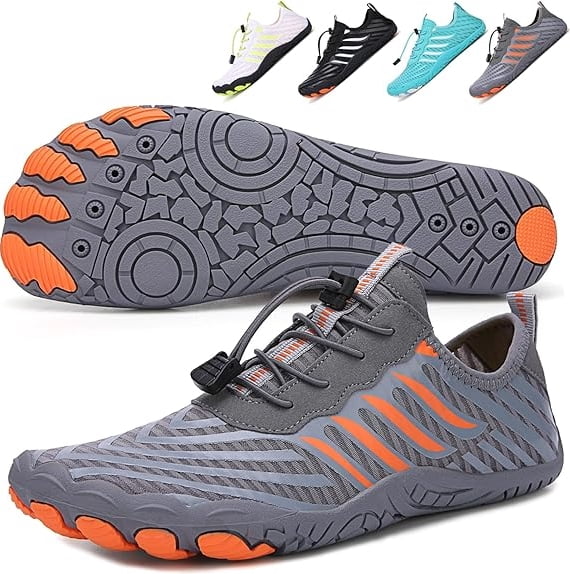 Grounded Barefoot Footwear for Women and Men, Non Slip Hikes Water Shoes , Hiking Bare Foot Unisex, Foot Shaped Sneakers Wide Toe Box