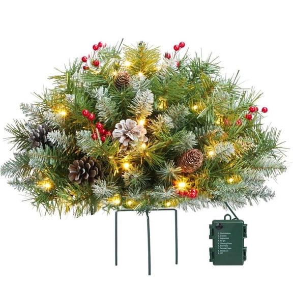 Grounded Christmas Tree Beach Tree Ornament, Artificial Mini Tree Decoration for Tabletop or Yard Holiday Display, Festive Coastal Style Decor for Indoor and Outdoor Use Akmoler | B