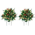 thumbnail image 1 of Grounded Christmas Tree Decoration, 8-Mode LED Lighted Outdoor Stake Tree, Battery-Powered Tree with Tripod Base for Yard, Beach, Garden, Home Christmas Display, 2pcs, 1 of 5