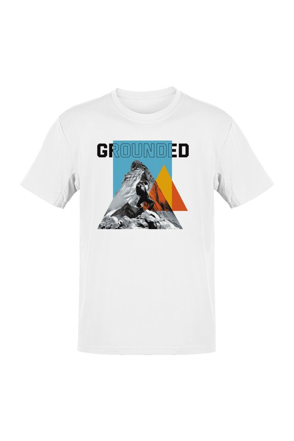 Grounded Mountain Adventure Men's White T-shirt
