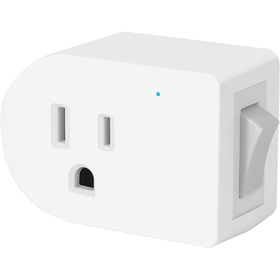 Grounded Outlet Surge Protector with /Off  1 Pack,3 Prong Electrical Plug Outlet Extender , 245J Single Port Surge Protector Wall Tap Adapter with  Light,15A / 1875W,White,ETL