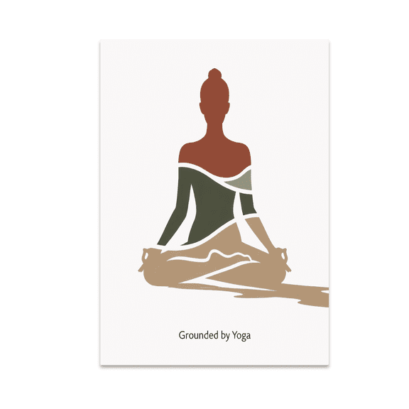 Grounded Yoga Meditation Art - Mindfulness Enthusiast - 13x19 Poster Print