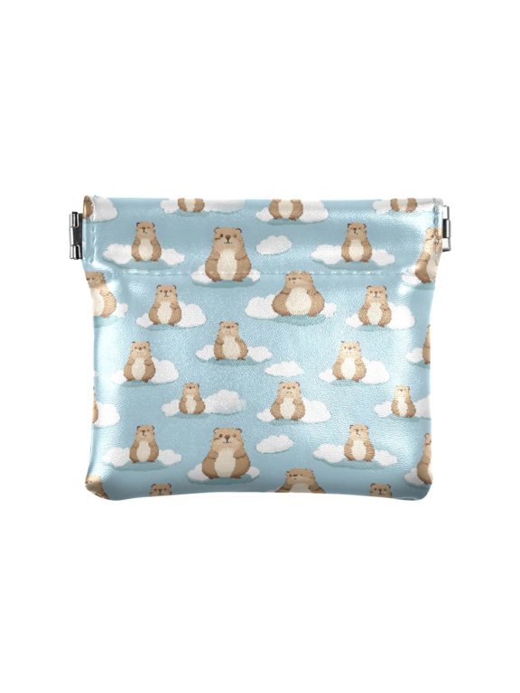 Groundhog Cloud Wallet Small PU Leather Change Pouch Wallet for Women