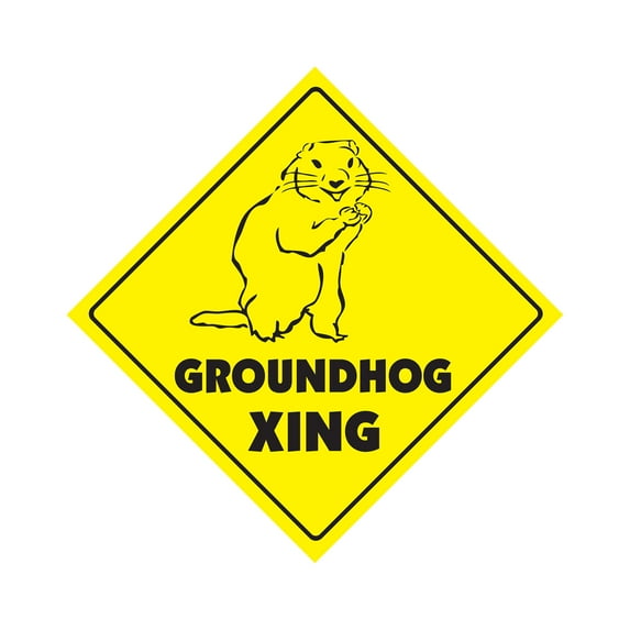 Groundhog Crossing Decal Zone Xing | Indoor/Outdoor | 12" Tall ground hog day puxatawny phil