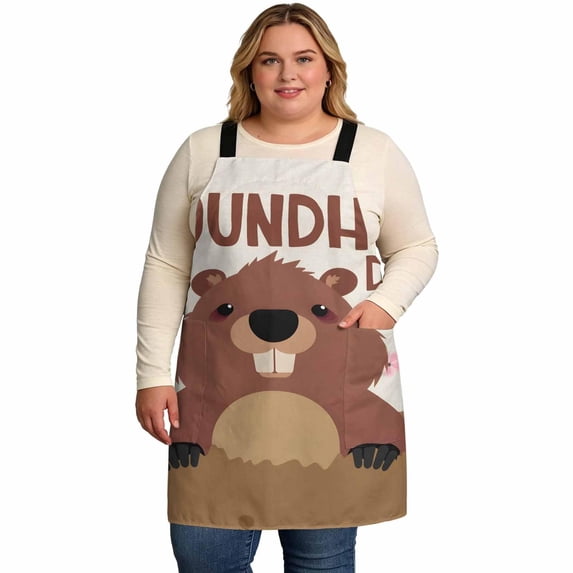 Groundhog Day Cooking Aprons for Men with 2 Pockets, 39