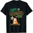 thumbnail image 1 of Groundhog Day Happy Ground Hog Men Women Kids Funny T-Shirt, 1 of 4