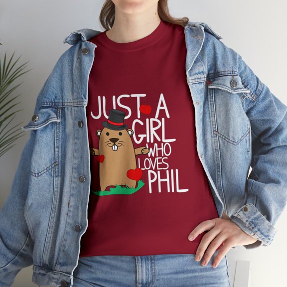 Groundhog Day Holiday Just A Girl Who Loves Phil's Cute T-Shirt