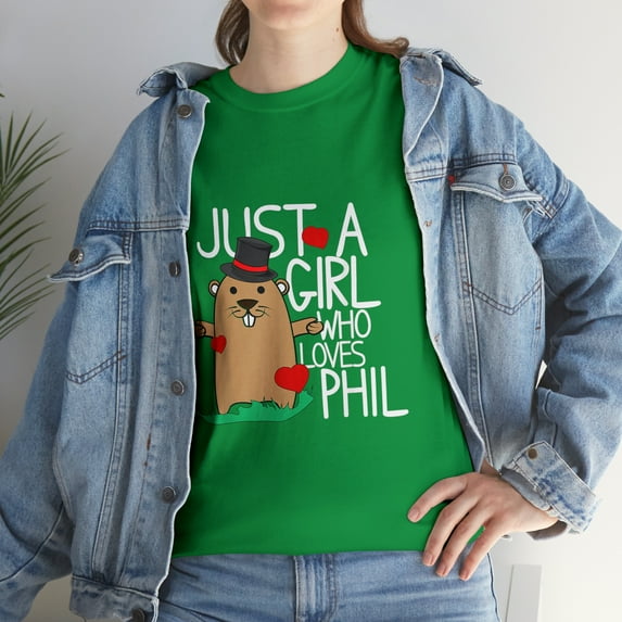 Groundhog Day Holiday Just A Girl Who Loves Phil's Cute T-Shirt