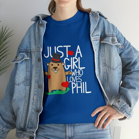 Groundhog Day Holiday Just A Girl Who Loves Phil's Cute T-Shirt