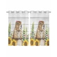 thumbnail image 1 of Groundhog Day Sheer Curtains 39 Inch Length 2 Panels Set for Living Room/Bedroom, Sunflower Spring Floral Botanical Vintage Kitchen Curtains Grommet Semi-Sheer Curtains Window Treatments 27.5"x39"x2, 1 of 7