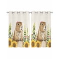 thumbnail image 1 of Groundhog Day Sheer Curtains 45 Inch Length 2 Panels Set for Living Room/Bedroom, Sunflower Spring Floral Botanical Rustic Kitchen Curtains Grommet Semi-Sheer Curtains Window Treatments 42"x45"x2, 1 of 7