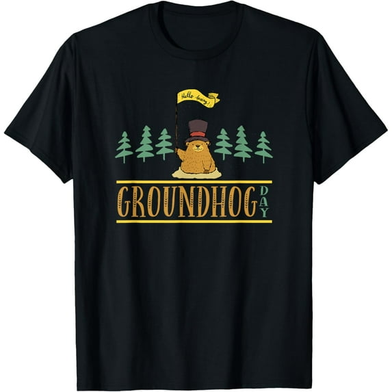 Groundhog Day Shirt Cute Funny Groundhog Day Apparel T-Shirt Shirts