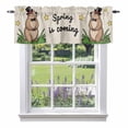 thumbnail image 1 of Groundhog Day Valance Curtain for Windows Spring Is Coming Cartoon Groundhog Stars Grass Linen Texture Rod Pocket Curtain Valances Short Window Treatments for Kitchen Bathroom Laundry 42 x 18 Inch, 1 of 9