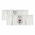 thumbnail image 1 of Groundhog Day Valances for Windows, Decorative Rod Pocket Window Valance Curtains, Red Bow Knot Spring Short Curtain Drapes for Kitchen/Bathroom/Living Room, 2 Panels, 42" W x 18" L, 1 of 8