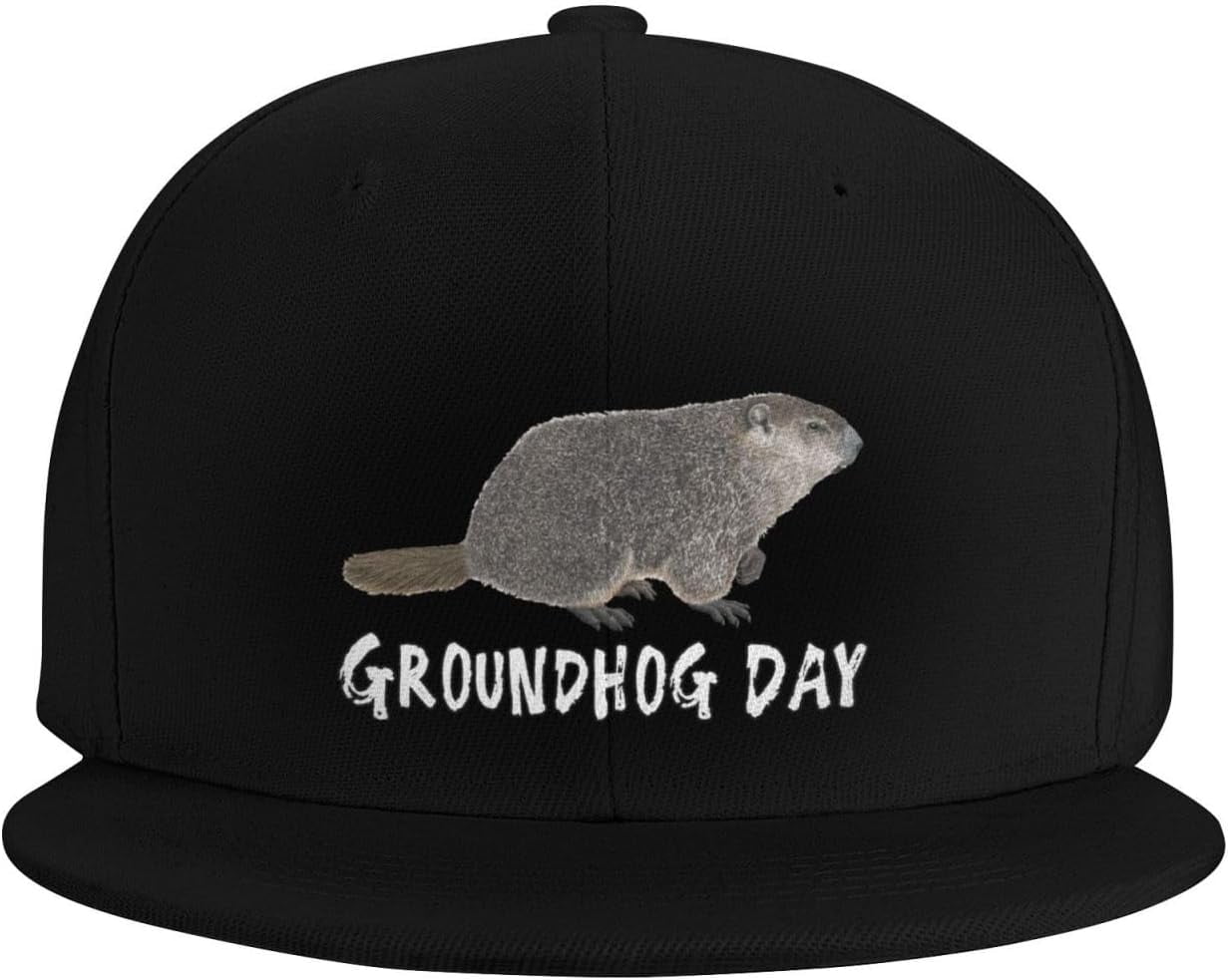 Groundhog Day in The United States Hat Flat Bill Hat Snapback Hats for ...