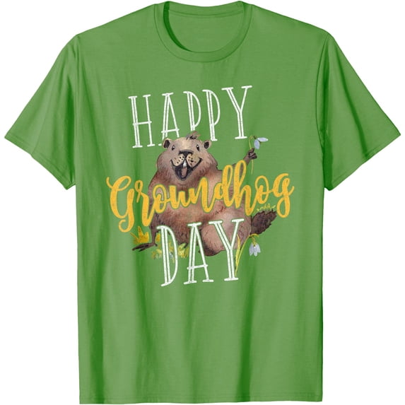 Groundhog Happy Ground hog Day Gifts Softstyle Unisex T-Shirt,Lime Color,Size 3T