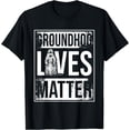 thumbnail image 1 of Groundhog Matter Funny Woodchuck Ground hog Day Softstyle Unisex T-Shirt,Black Color,Size 4T, 1 of 5