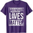 thumbnail image 1 of Groundhog Matter Funny Woodchuck Ground hog Day Softstyle Unisex T-Shirt,Purple Color,Size XL, 1 of 5