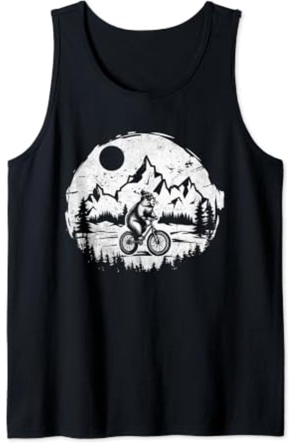Groundhog Riding Bicycle Mountain Biking Groundhog Biker Tank Top Size S-3XL