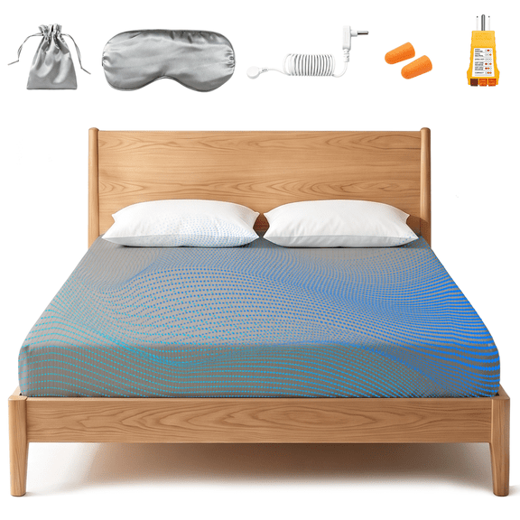 Grounding Fitted Bed Sheets, Grounding Sheets, 90% Cotton & 10% Silver Fiber,Grounding Mat for Bed,Grounding Sheets for More Restful Sleep, Less Stress (Gray, Queen)