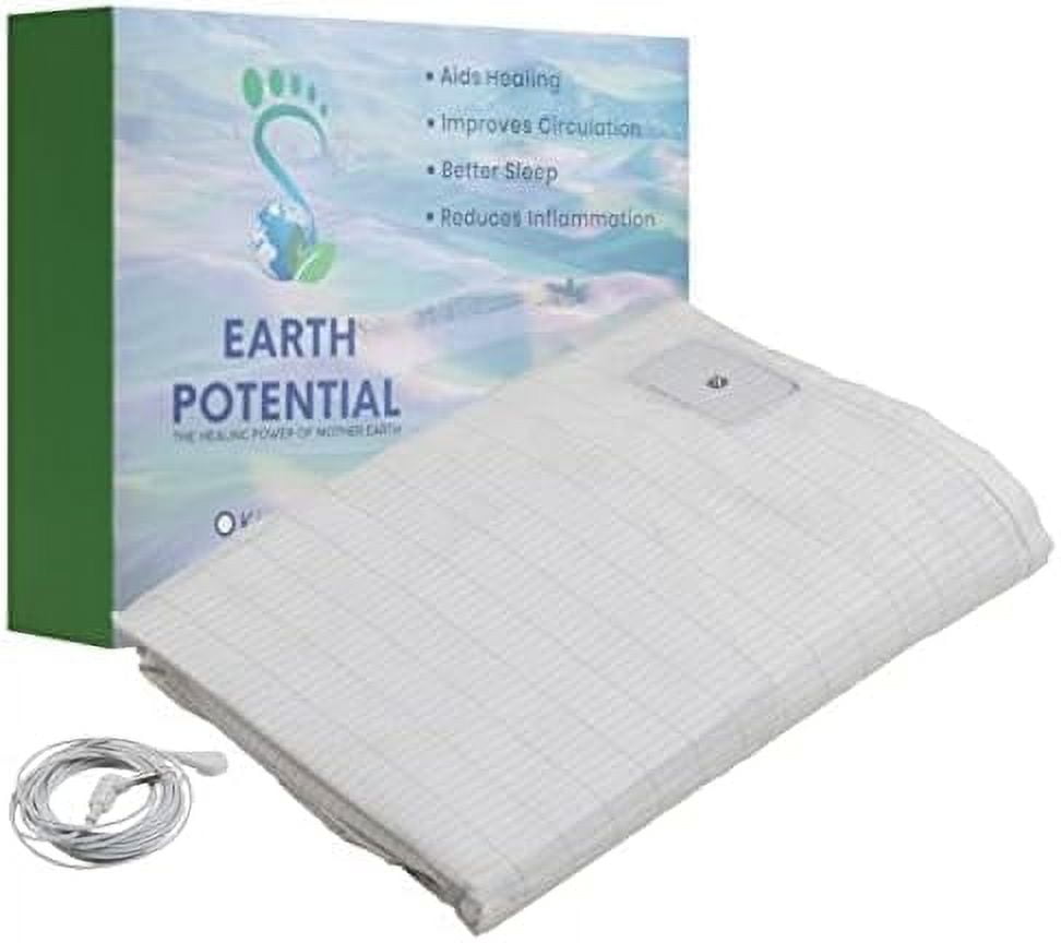 Grounding Fitted Queen Size Sheet Sheet for Sleep and Wellbeing