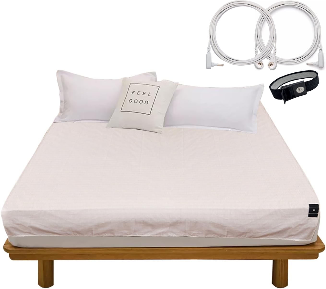 Grounding Fitted Sheet Kit, Conductive Sheet with Silver Fiber
