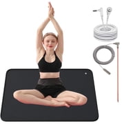 24 x 16 Grounding Meditation Mat Kit Non Slip Pad for Feet with 12 Copper Ground Rod & 40ft Wire,for EMF Recovery Sleep Therapy Assist