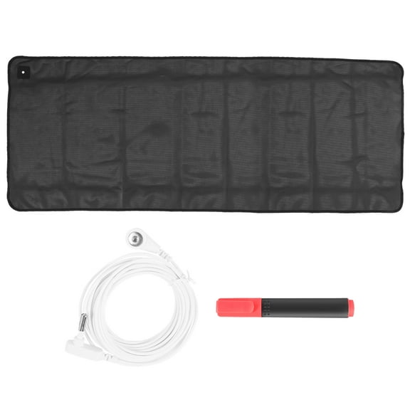 Grounding Mat for Bed Anti Slip PU Leather Grounding Pad with Grounding Cord Testing Pen Grounded Earth Grounding Mattress Anti Static Conductive Earthing Pad for Sleep