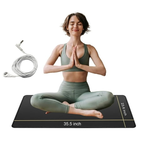 Grounding Mat Kit 35.4 x 23.6 Inches, Grounding Mat for Sleep, Energy, Pain Relief, Inflammation, Balance, Wellness, Grounding Pad for Bed, Computer and Pet.