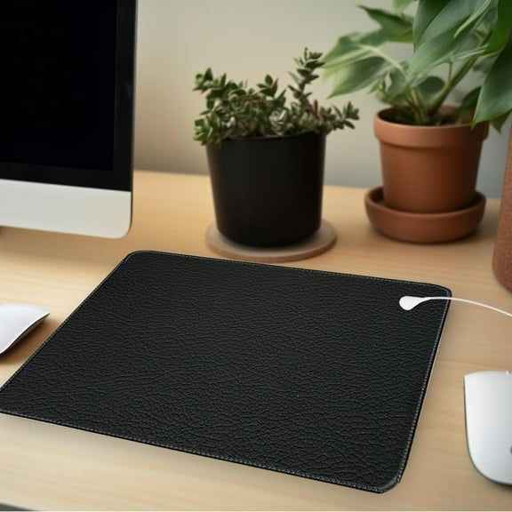 Grounding Mat for Feet Mouse Pad for Earthing Grounding Sheets|with 15ft Grounding Cord Reduced Anxiety Pain and Inflammation 25x30cm