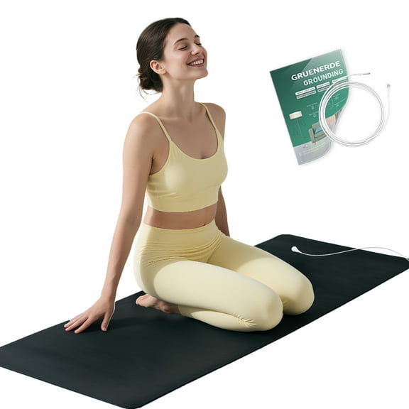 Grounding Mat for Feet Mouse Pad for Earthing Grounding Sheets|with 15ft Grounding Cord Reduced Anxiety Pain and Inflammation 35x100cm