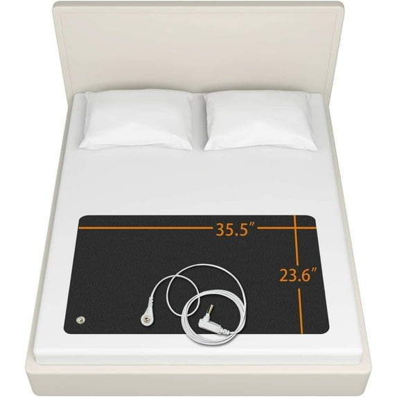 Grounding Mat for Improving Sleep, Grounding Pad for Health, Grounding Bed Mat with Grounding Cord for Better Working (35.5 * 23.6inch)