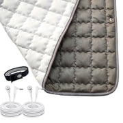 Grounding Pad for Bed, Pure Silver Fiber Earthing Cushion, High Conductive EMF Protection Grounding Mats