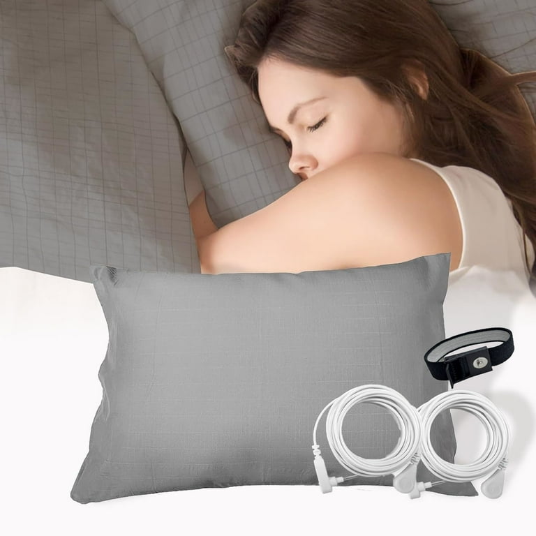Grounding Pillowcase Conductive Grounding Pillowcase for Sleep Cotton Pillowcase Sliver Fiber Pillow Cover 20 30 Inch Grey Walmart