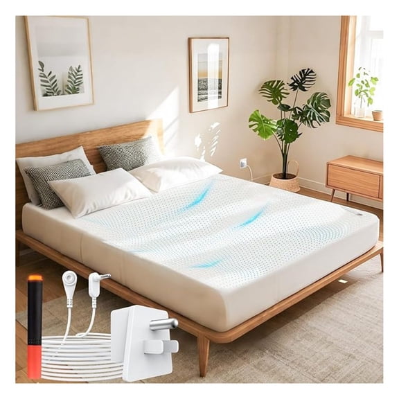Grounding Sheet Queen 95% Cotton & 5% Silver Fiber, Earthing Bed Sheet for Sleep, Grounded Sheets with Cord, Skin-Friendly Bed Grounding Kit, White