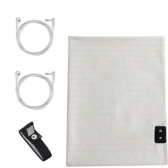 Grounding Sheets 39 * 75 inch, Conductive Grounding Sheets with Grounding Cord, Grounding Sheets for Earth with Silver Fiber & Organic Cotton, White