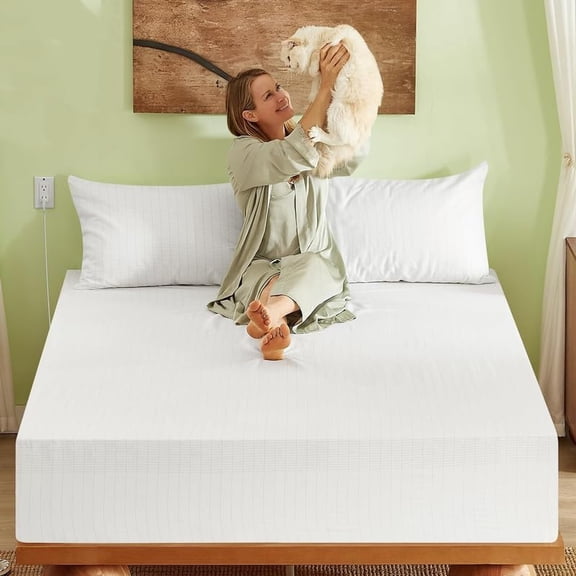 Grounding Sheets, 90% Viscose Derived from Bamboo 10% Silver Infused Cooling Sheets, Silky Breathable Than Cotton for Hot Sleeper, 15 Deep Pocket Grounded Fitted Sheets Only, White Queen-60"x80"x15"