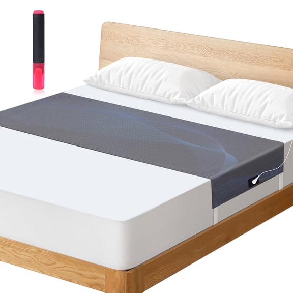 Grounding Sheets: Anti-Static Fitted Bedsheets with Adjustable Straps -Conductive Silver Fiber Grounded Sheets for Sleep -Grounding Mat for Bed with Cord and Tester (Grey,66x21)