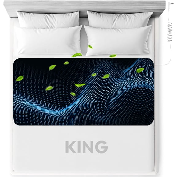 Grounding Sleeping Mat for Bed - King Size Mattress Cover Pads (27"x76") Product Kit for Feet Sleep Rest Yoga Workout Pain Relief Balance Wellness - Earth Connected Grounded Mat (King)