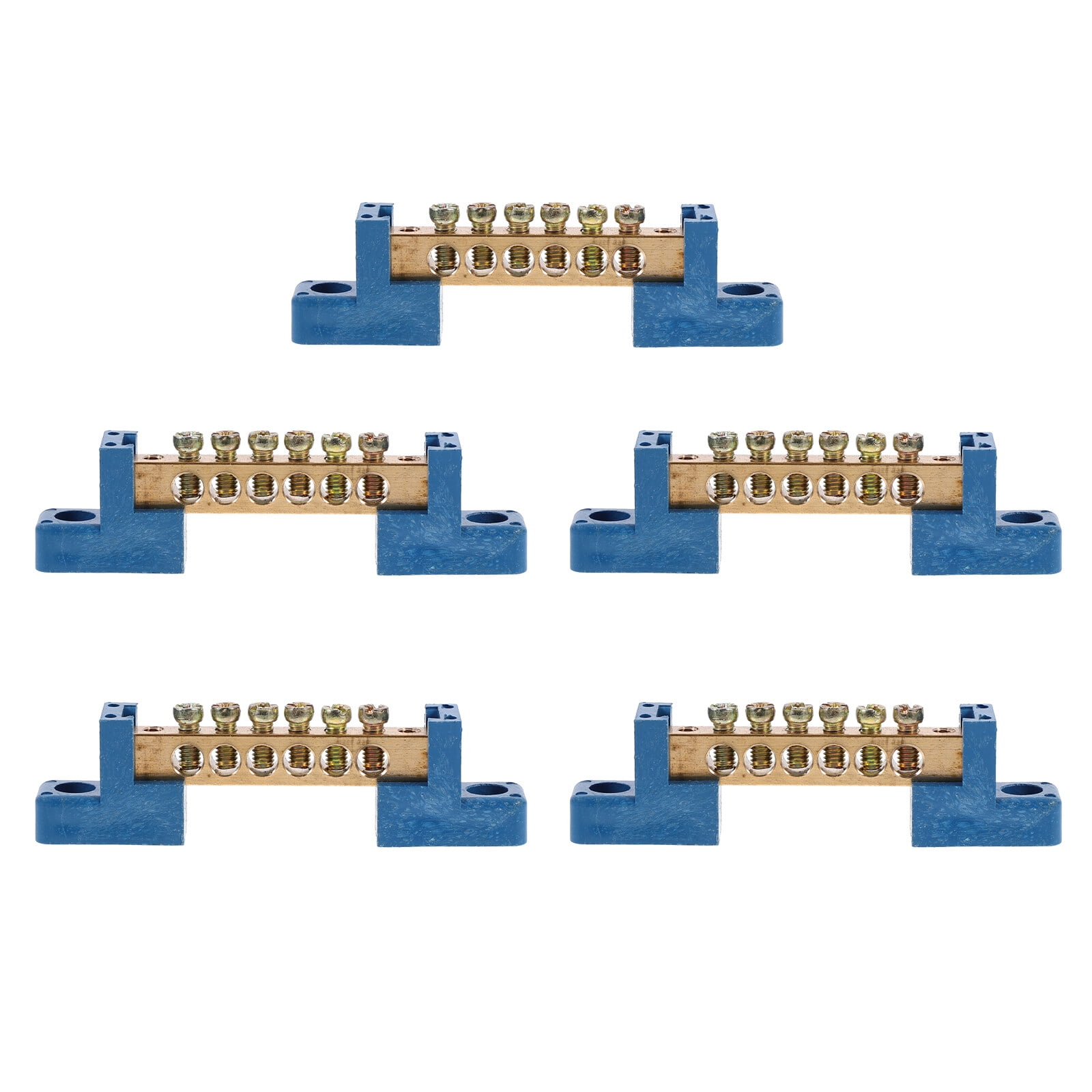 Grounding Bus Bar 5pcs Terminal Bus Bar 6 Positions Terminal Block