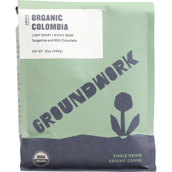Groundwork Coffee Whole Bean Columbia 12 oz (Pack Of 6)