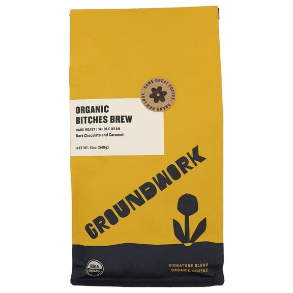 Groundwork Organic Whole Bean Coffee 12 Ounce Pack Of 6