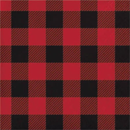 Group 12 by 16 Count Buffalo Plaid 2 Ply Beverage Napkins - Case of 12
