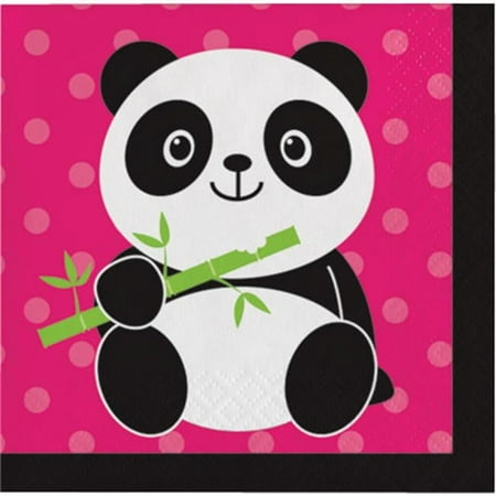Group 2 Ply Panda-Monium Beverage Napkin, Pack of 12 - 16 Per Pack