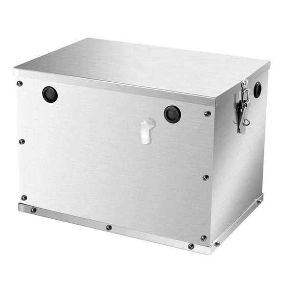 Group 24 31 Trolling Motor Battery Box Marine Case Aluminum Alloy Shell with Rubber Grommet Cable Holes Easy Installation for Off Road Trucks Racers